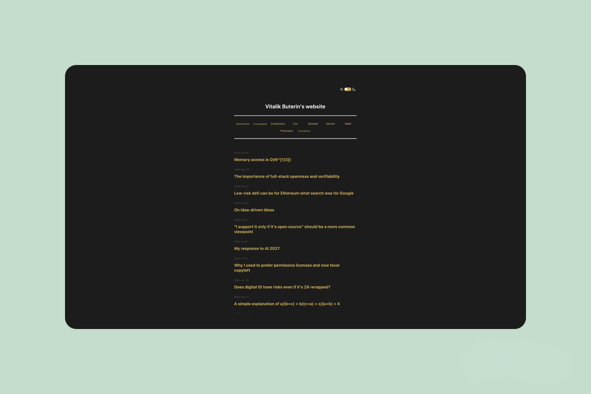 Vitalik Buterin's website